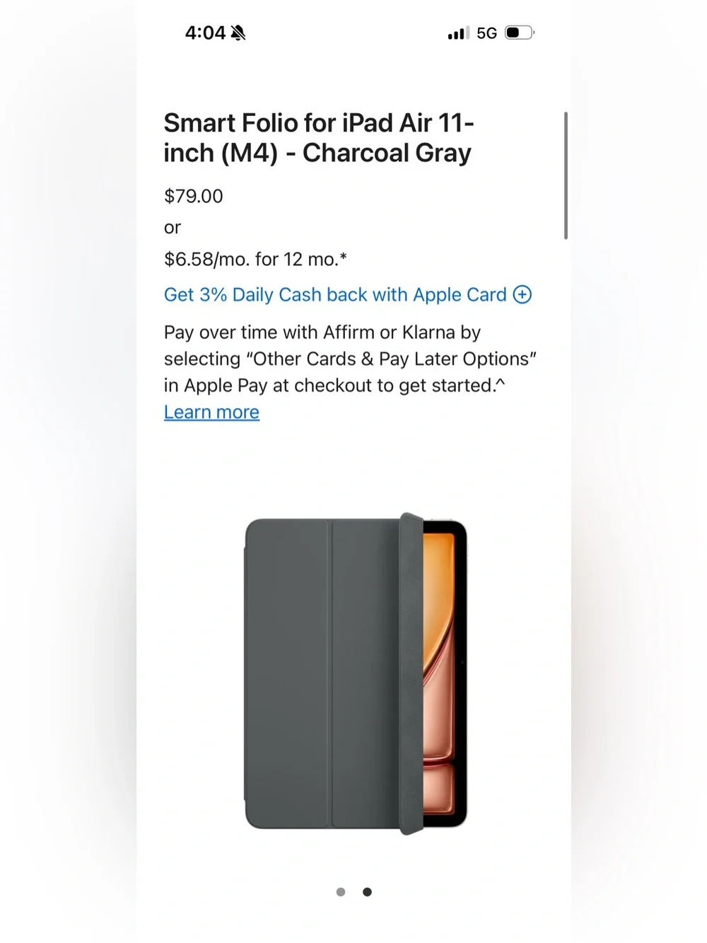 iPad Air 11” Case - Charcoal